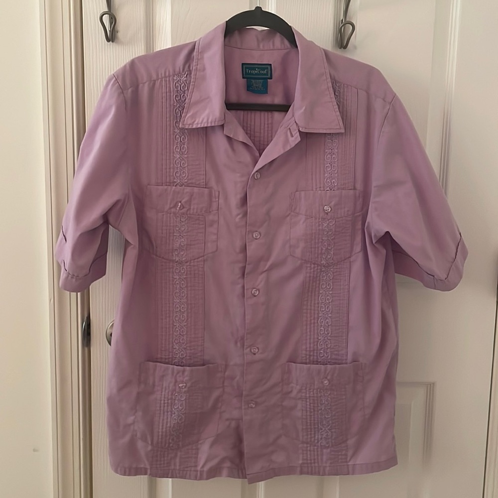 Vintage men’s medium “bowler” lilac/lavender 4 pocket bottom hem w/side buttons